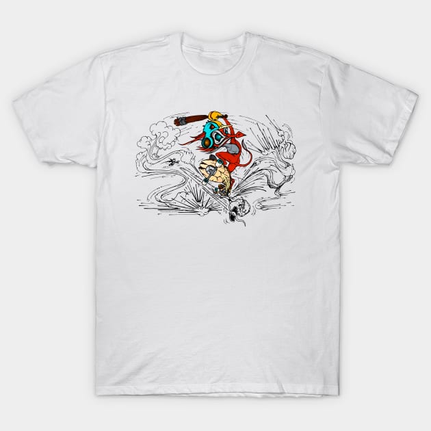 skater fox attack 1 T-Shirt by roombirth